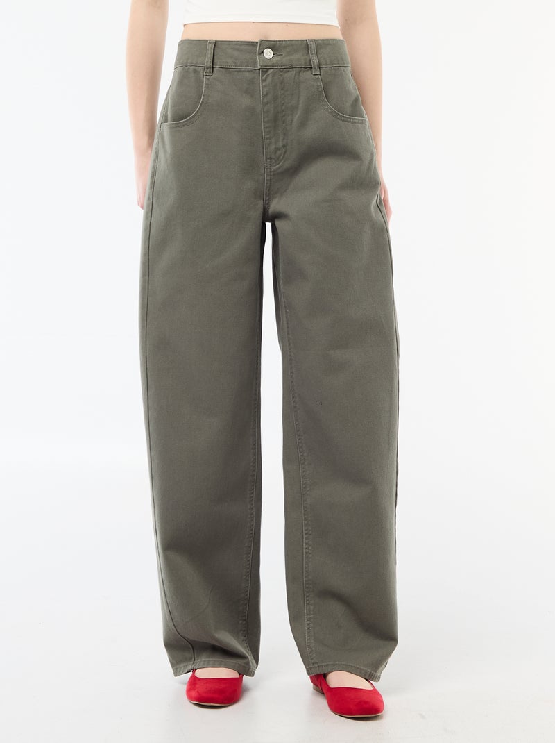 Pantalon ballon fit Kaki - Kiabi