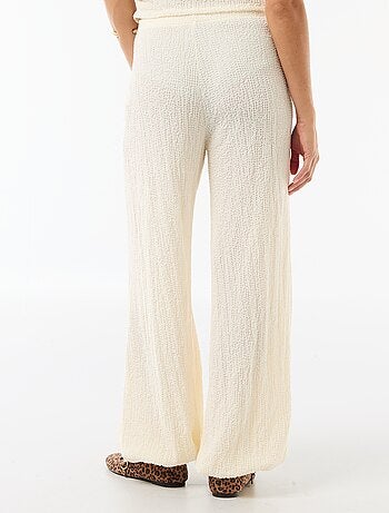 Pantalon balloon en maille crinkle