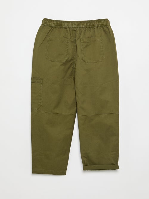 Pantalon barrel fit avec cordons de serrage - Kiabi