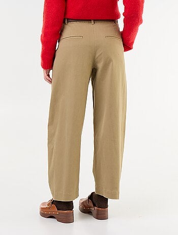 Pantalon barrel large + ceinture en simili