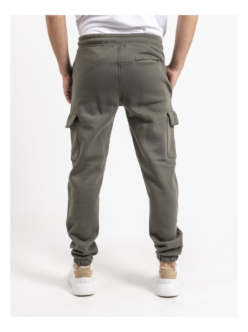 Pantalon battle molleton vitof Kaki - Kiabi