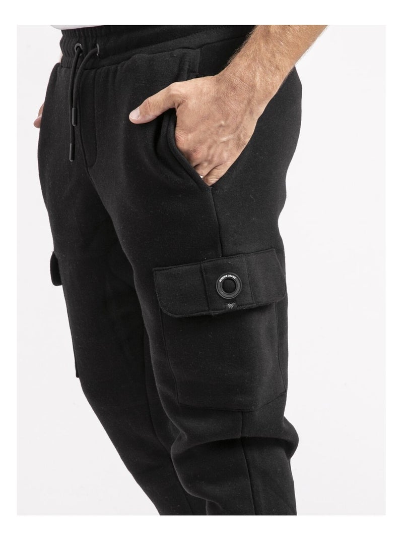 Pantalon battle molleton vitof Noir - Kiabi