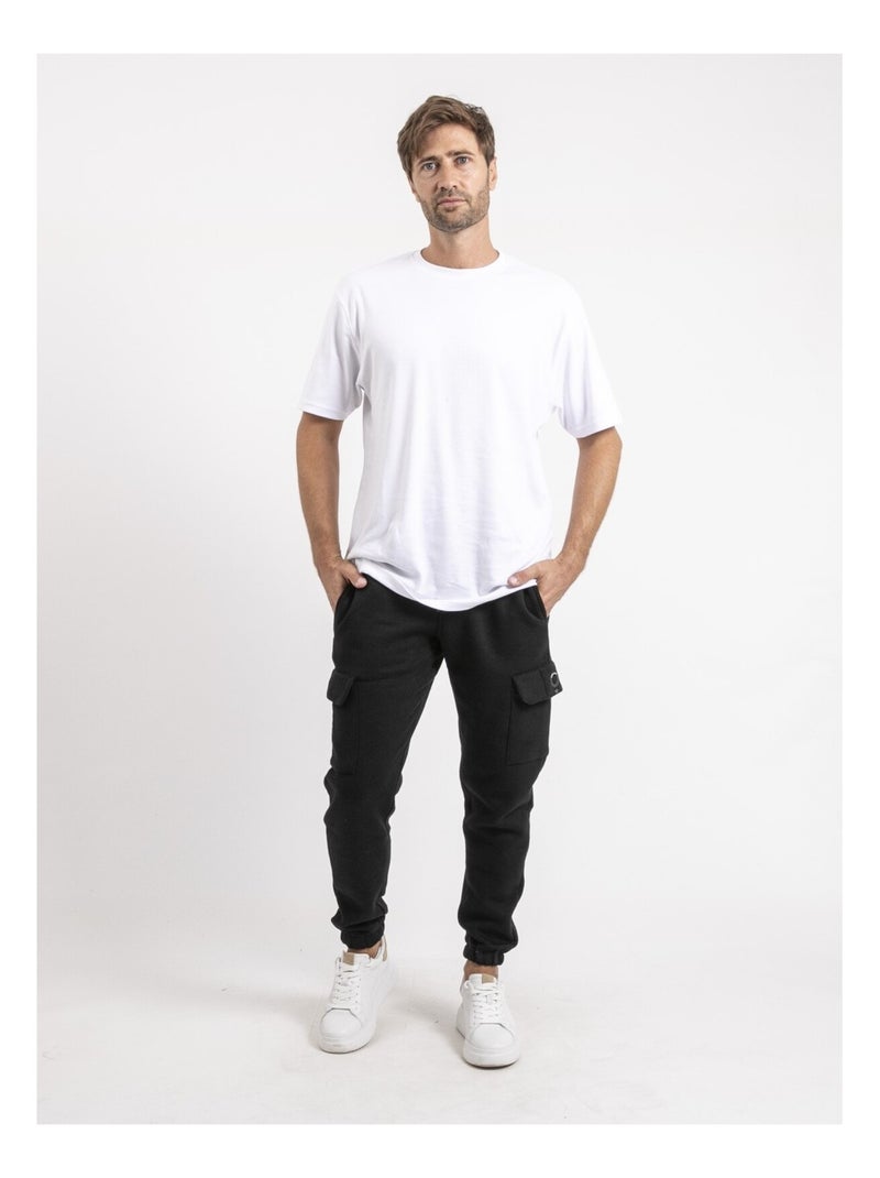 Pantalon battle molleton vitof Noir - Kiabi