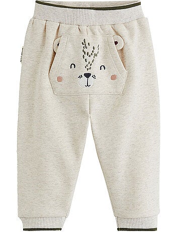 Pantalon bébé en molleton pistache