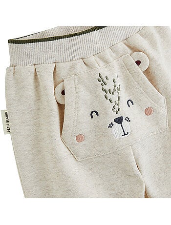 Pantalon bébé en molleton pistache