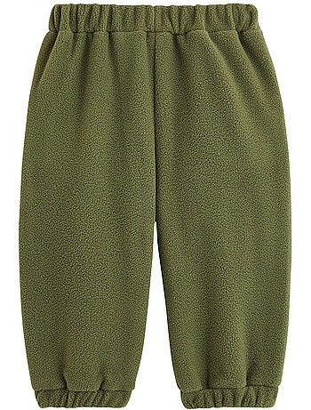 Pantalon bébé en polaire pistache