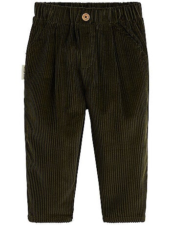 Pantalon bébé en velours côtelé pistache