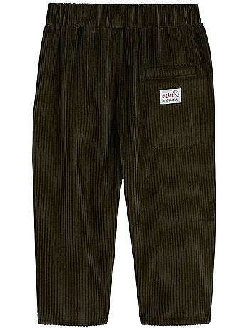 Pantalon bébé en velours côtelé pistache