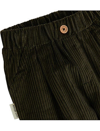 Pantalon bébé en velours côtelé pistache