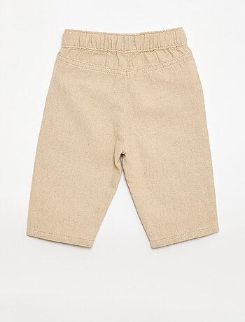 Pantalon blanc avec fines rayures