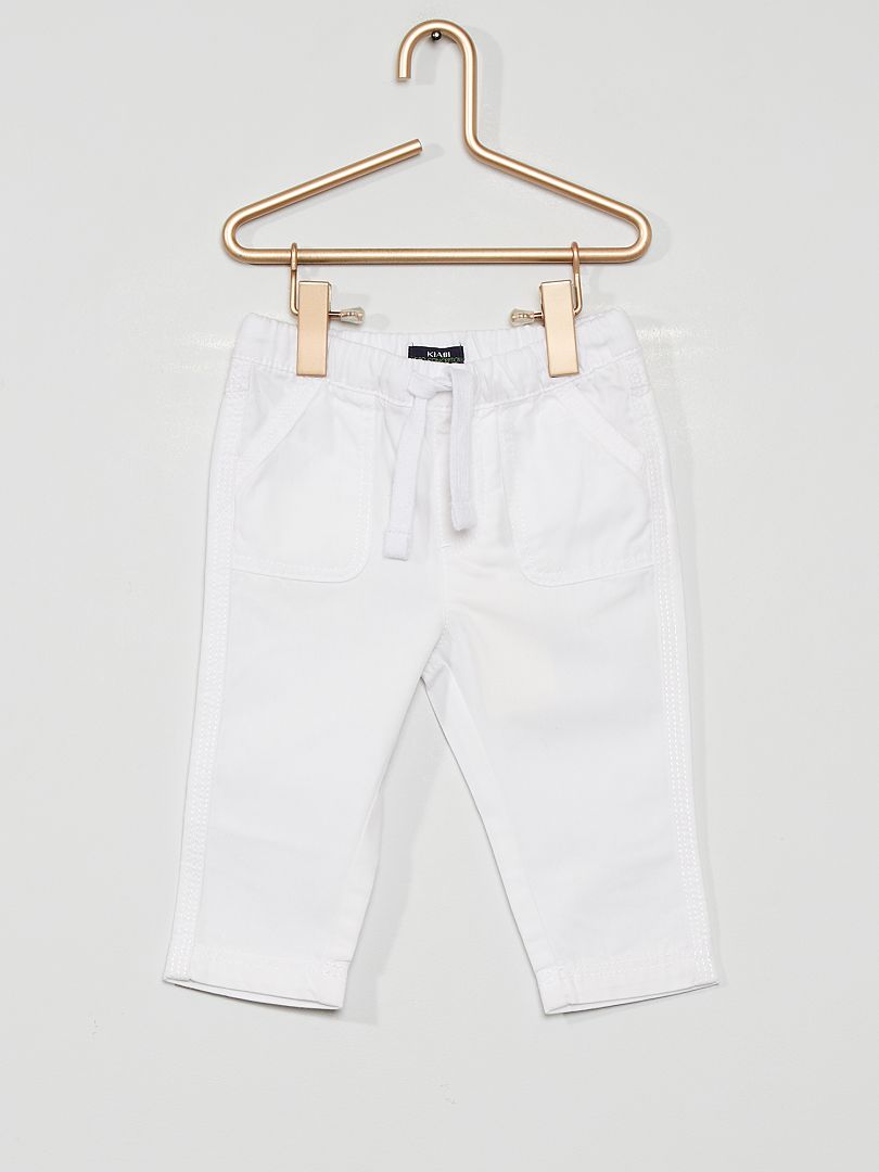 Pantalon blanc - Kiabi