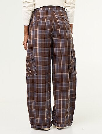 Pantalon boule à carreaux