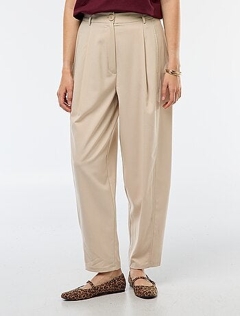 Pantalon boule taille haute uni