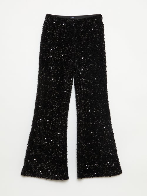 Pantalon brillant flare fit - Kiabi