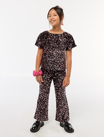 Pantalon brillant flare fit