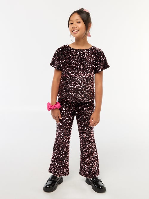 Pantalon brillant flare fit - Kiabi