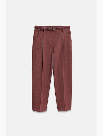 Pantalon capri cigarette avec ceinture dilvin