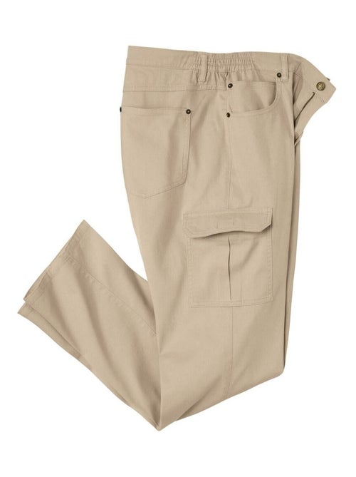 Pantalon Cargo en Coton Stretch Confort   - ATLAS FOR MEN - Kiabi