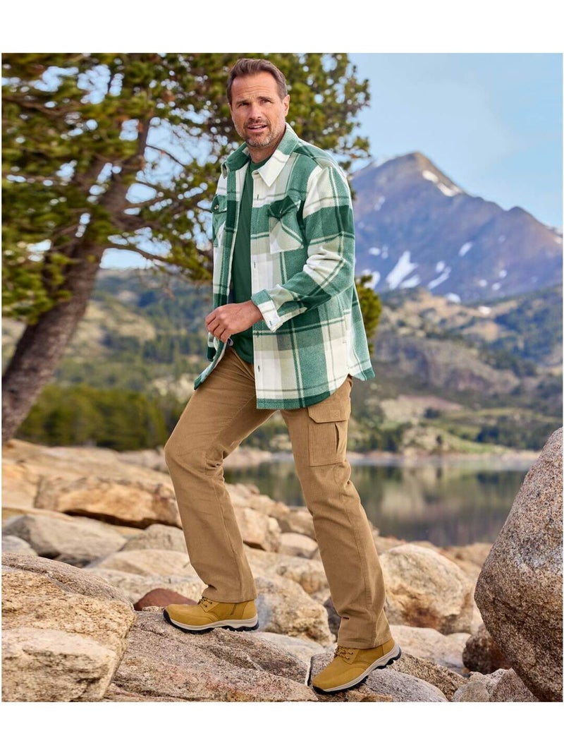 Pantalon Cargo en Velours Côtelé   - ATLAS FOR MEN Beige - Kiabi