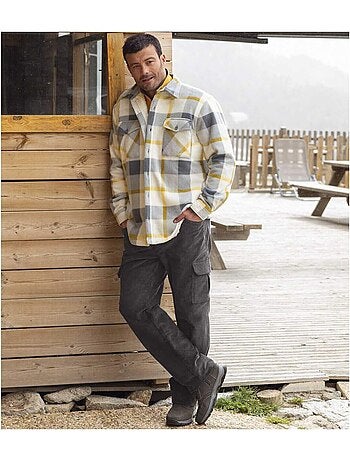 Pantalon velours cargo stretch - atlas for men