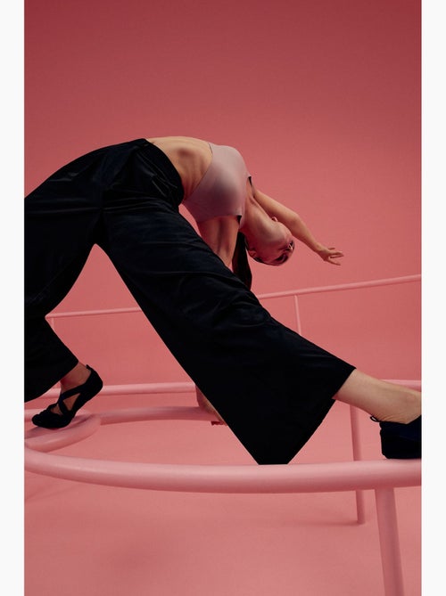 Pantalon cargo parachute plissé à taille haute penti - Kiabi