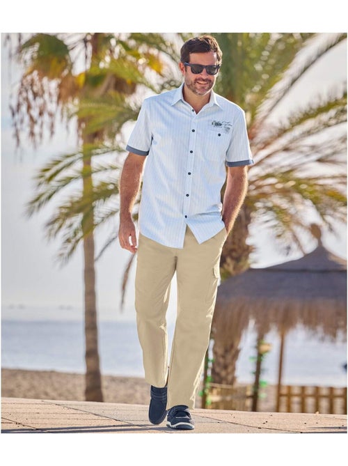 Pantalon Cargo Top Détente Beige   - ATLAS FOR MEN - Kiabi