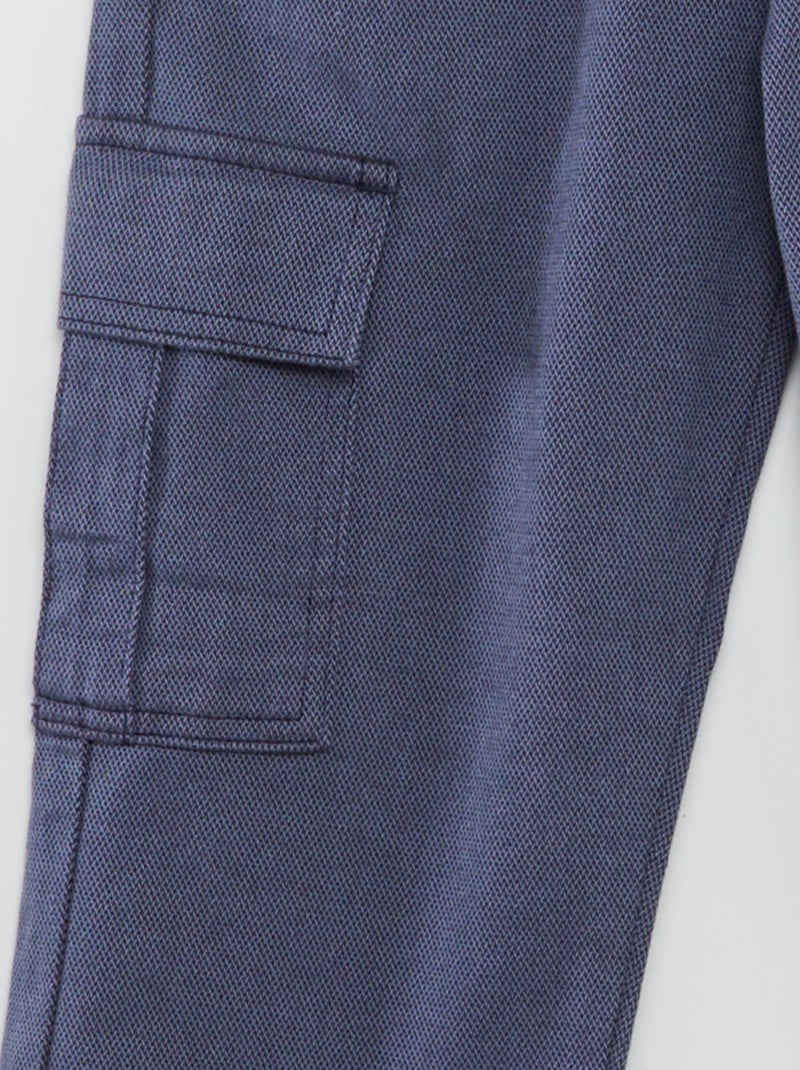 Pantalon chevrons avec poches à rabats bleu marine - Kiabi