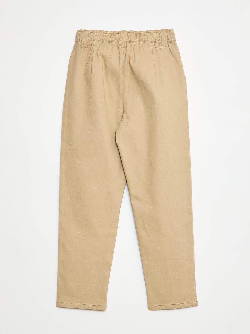 Pantalon chino - collection facile à enfiler Beige - Kiabi