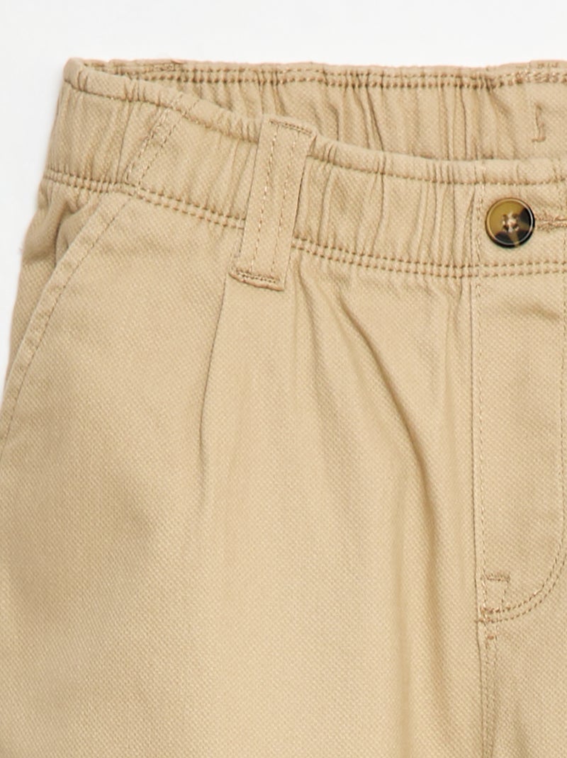Pantalon chino - collection facile à enfiler Beige - Kiabi