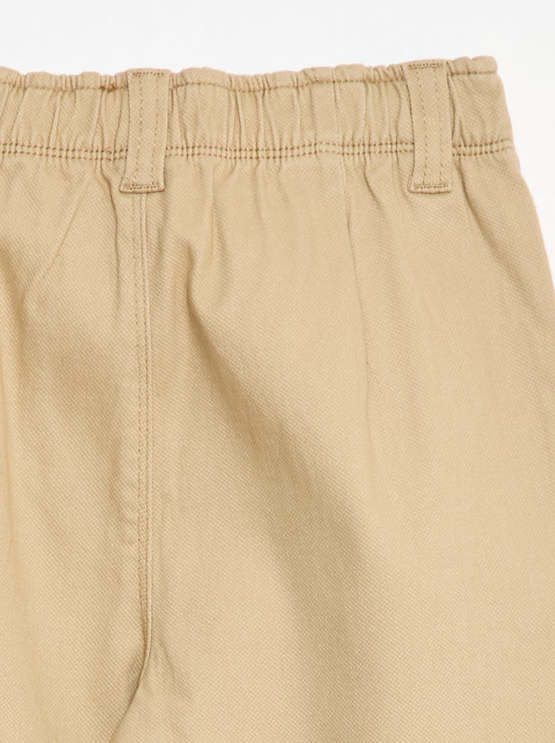 Pantalon chino - collection facile à enfiler Beige - Kiabi