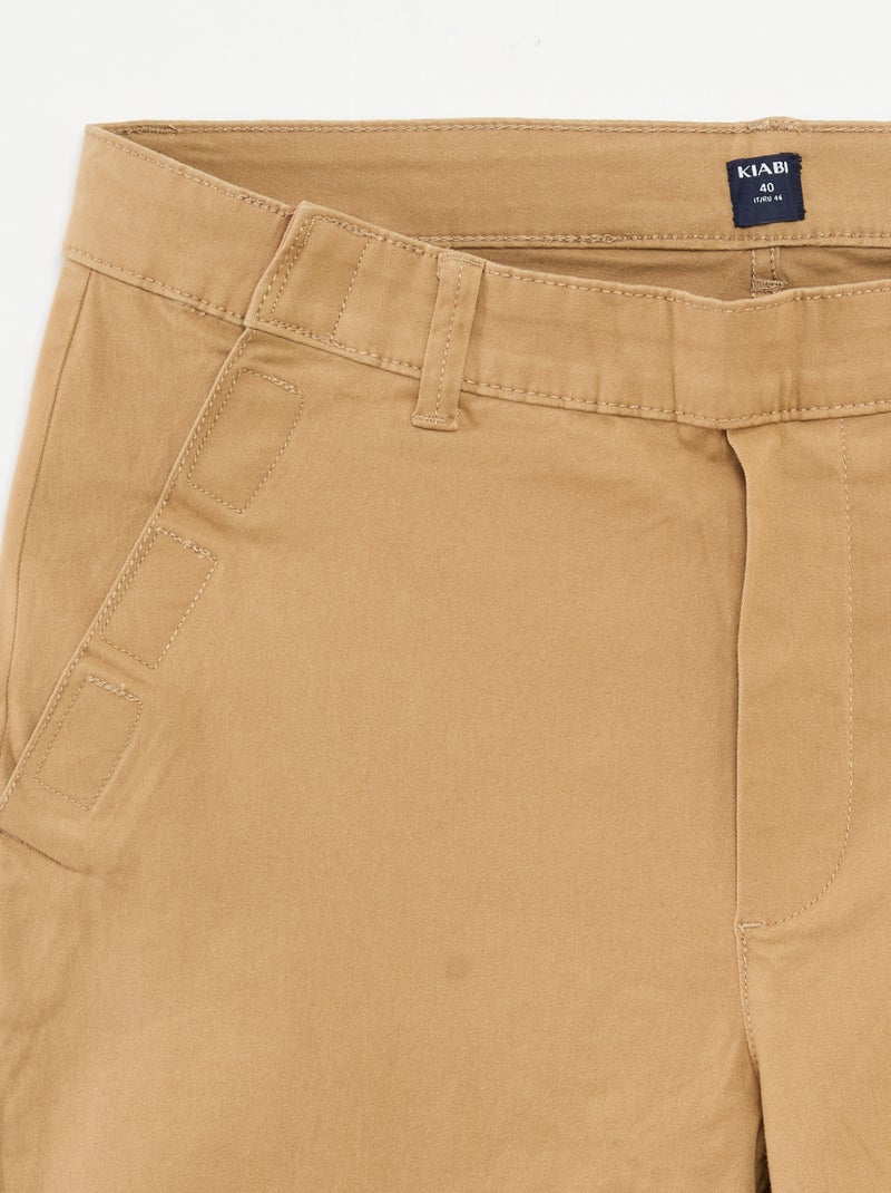 Pantalon chino - collection facile à enfiler Beige - Kiabi