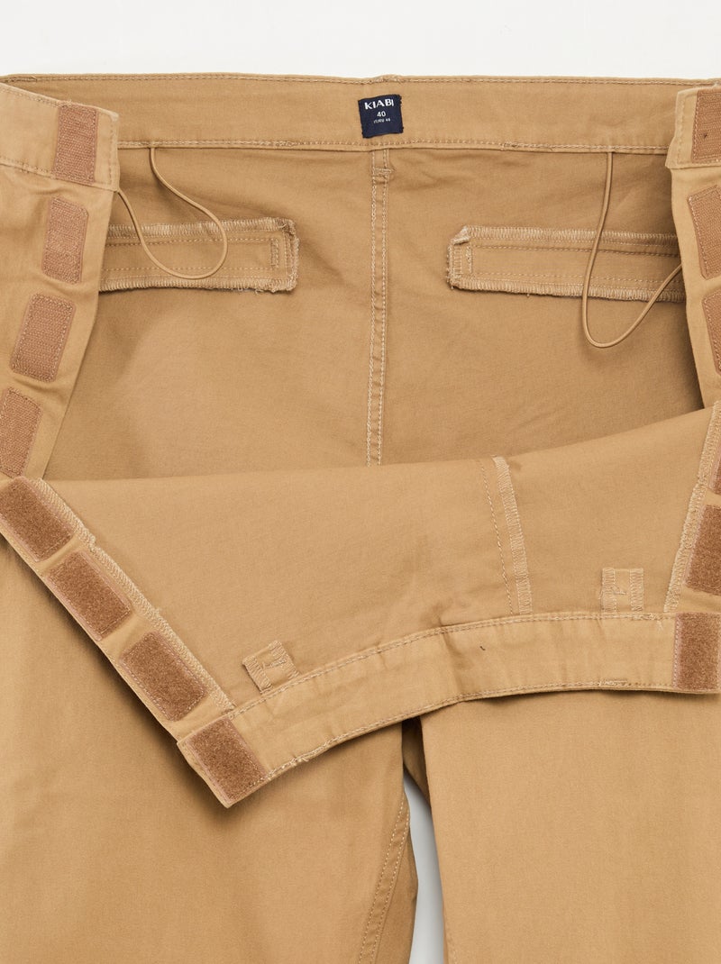 Pantalon chino - collection facile à enfiler Beige - Kiabi