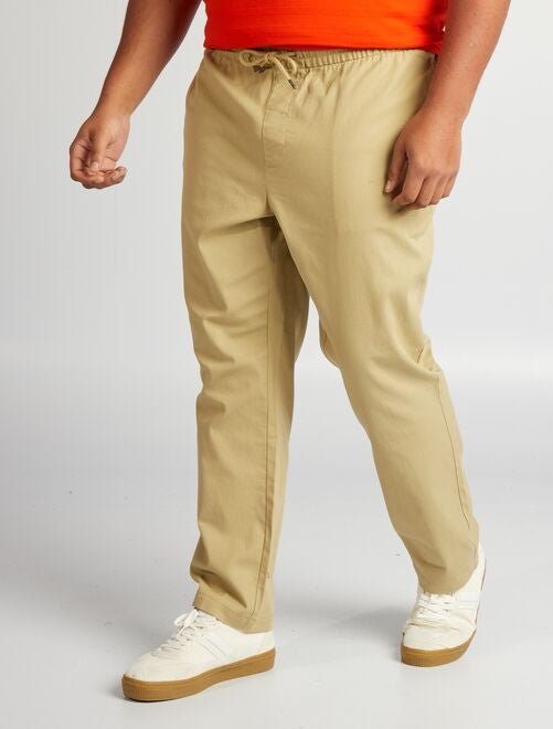 Pantalon chino à taille élastiquée - Kiabi