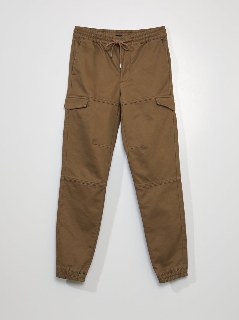 Pantalon chino avec poches sur les côtés Marron - Kiabi