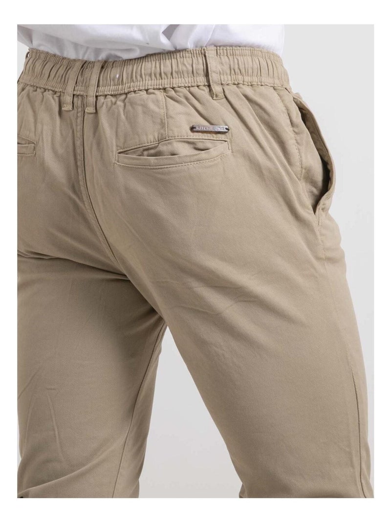 Pantalon chino cortin Beige - Kiabi