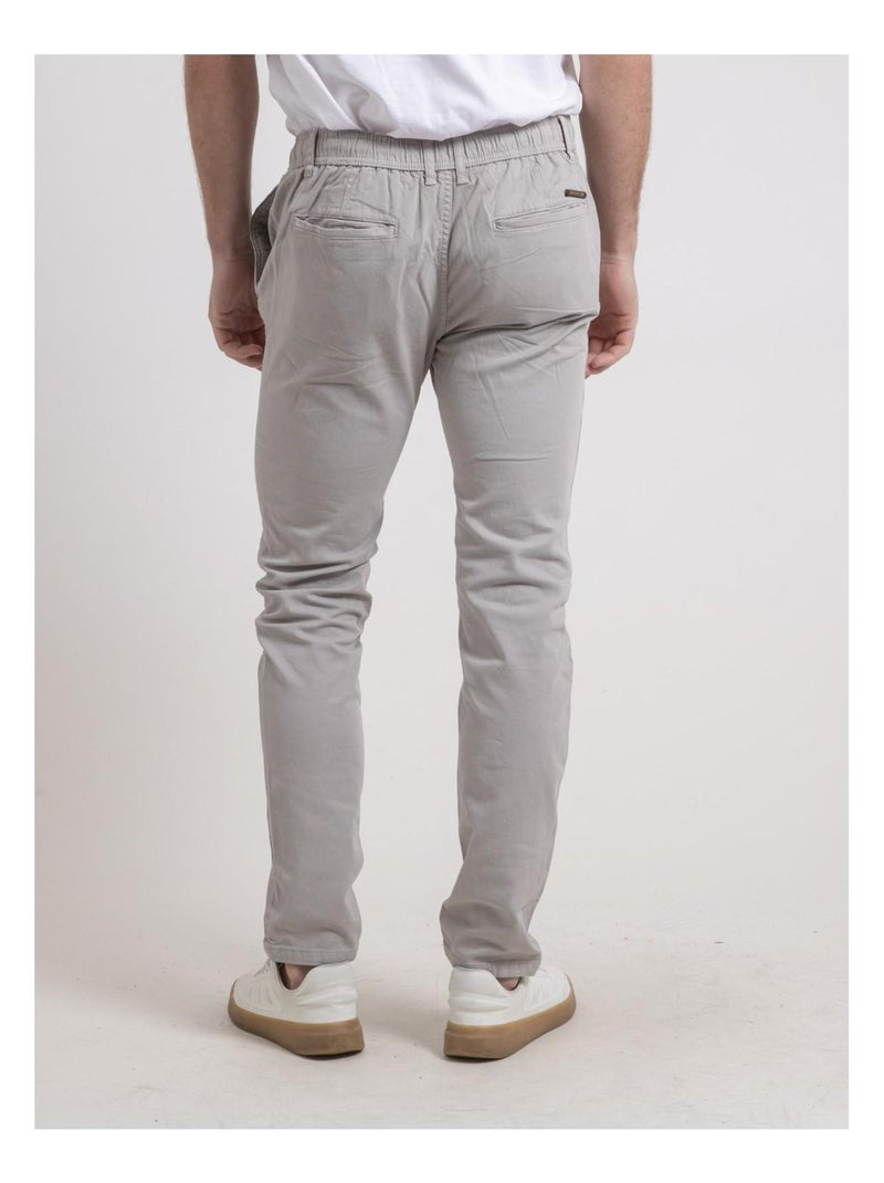 Pantalon chino cortin Gris - Kiabi