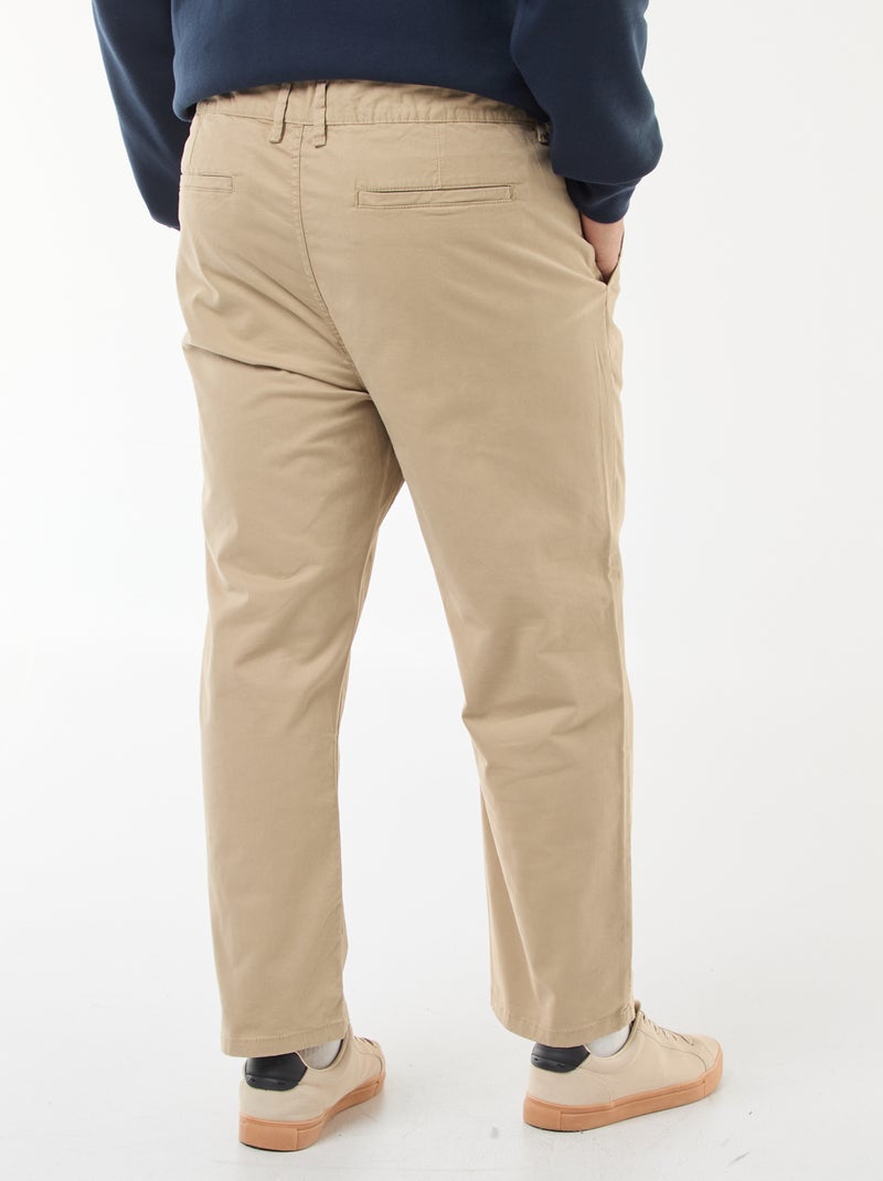 Pantalon chino droit - L30 Beige - Kiabi