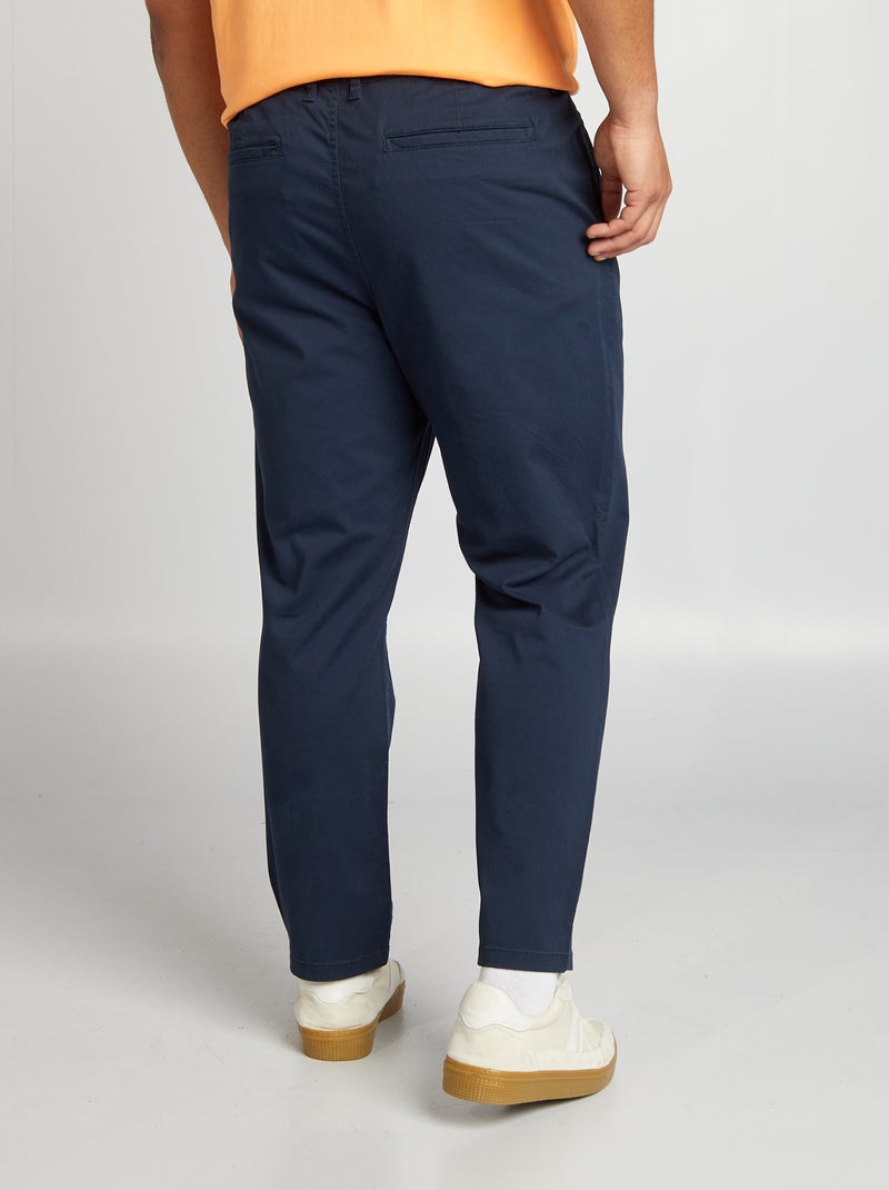 Pantalon chino droit - L30 Bleu marine - Kiabi