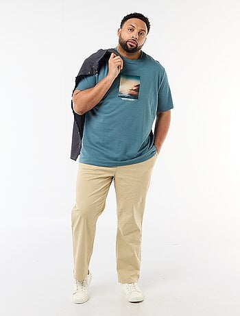 Pantalon chino en twill avec cordons de serrage