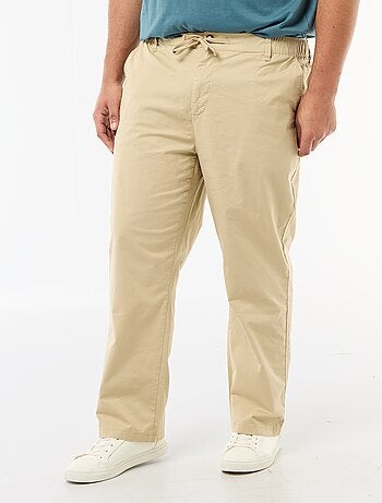 Pantalon chino en twill avec cordons de serrage