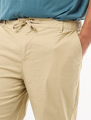 Pantalon chino en twill avec cordons de serrage