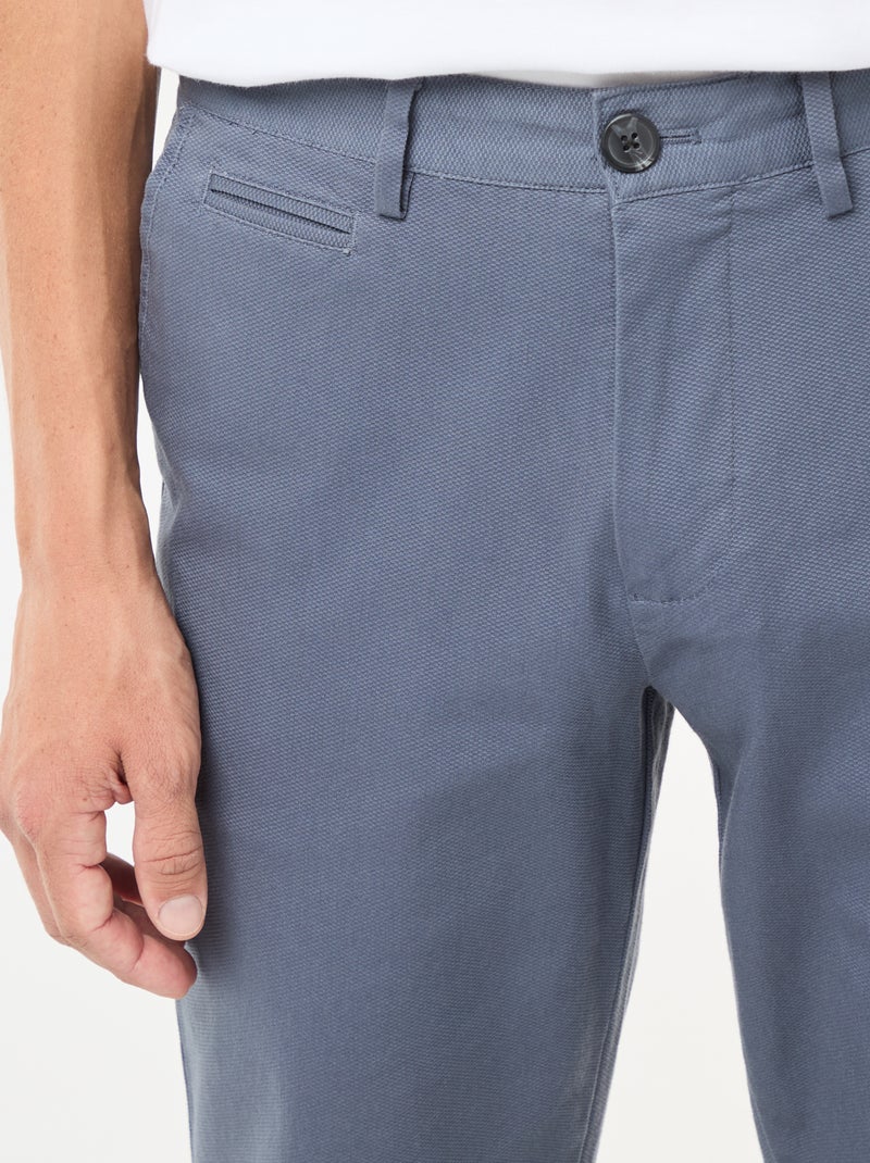 Pantalon chino en twill Gris - Kiabi