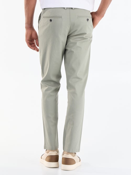 Pantalon chino en twill - Kiabi