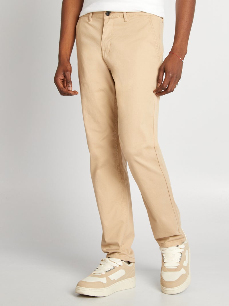 Pantalon chino multipoches Beige - Kiabi
