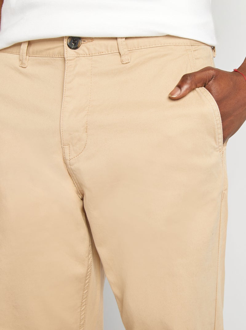 Pantalon chino multipoches Beige - Kiabi