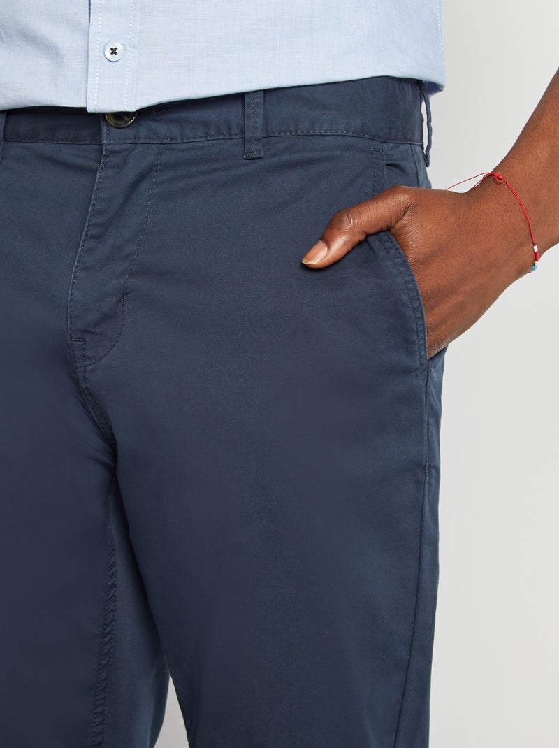 Pantalon chino multipoches Bleu - Kiabi