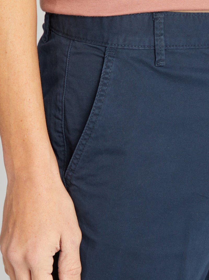 Pantalon chino regular - L30 Bleu marine - Kiabi