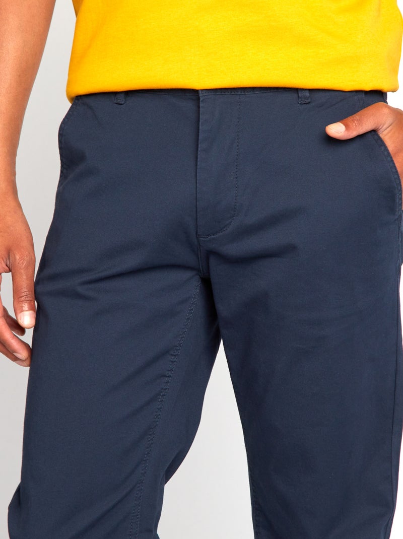 Pantalon chino regular - L32 Bleu marine - Kiabi