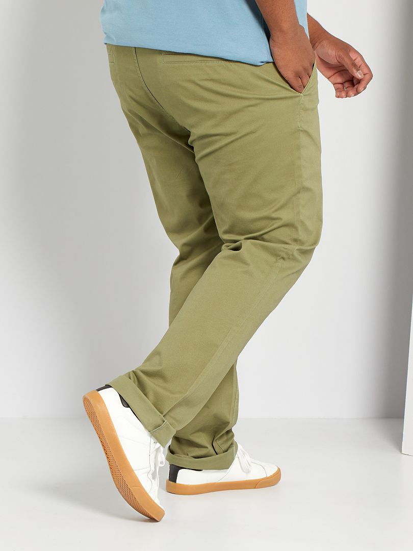 Pantalon KIABI Homme | Pantalon chino slim kaki clair | ValenciaenVivo
