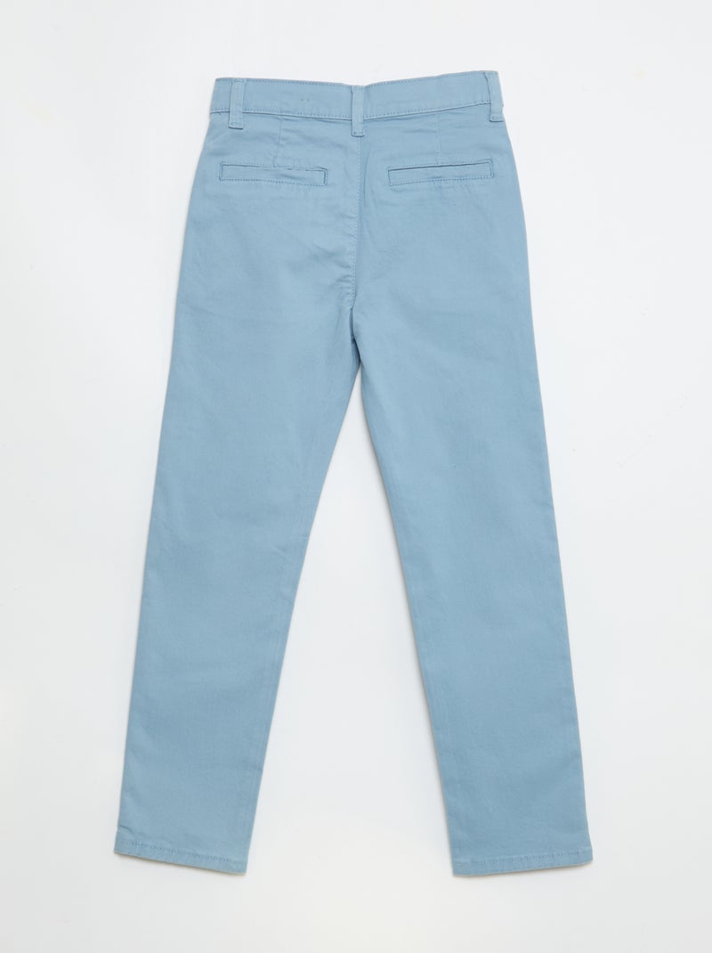 Pantalon chino slim Bleu - Kiabi